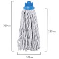 Насадка МОП веревочная для швабры, крепление еврорезьба, хлопок, длина 28 см, 200 г, LAIMA, 603788 603788