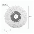 Насадка МОП круглая для швабры из набора для уборки, крепление кольцо, микрофибра, d-16 см, LAIMA, 601488 601488