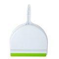 Совок для мусора + щетка, пластик, резиновая кромка, зелено-белый, ЛЮБАША, 603615 603615