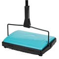 Щетка-веник-пылесос механическая для пола и ковровых покрытий, металл, чёрно-бирюзовая, DASWERK, 608948 608948