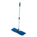 Швабра двусторонняя 40 см, телескопический черенок 130 см (алюминий), резьба 1,6 см, микрофибра, LAIMA, 601465 601465