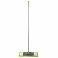 Швабра с флаундером 40 см, черенок 110 см евро, насадка МОП микрофибра СИНЕЛЬ, индивидуальная упаковка пакет, ЛЮБАША, 606313 606313