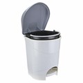 Ведро мусорное с КРЫШКОЙ и ПЕДАЛЬЮ 11 литров, 33х26х27 см, серое, IDEA, М 2891, М2891 601031