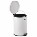 Ведро мусорное с педалью 12 литров "Classic", БЕЛОЕ ГЛЯНЦЕВОЕ, металлическое, со съемным внутренним ведром, LAIMA, 604948 604948