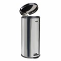 Ведро мусорное с педалью 30 литров "Classic", ЗЕРКАЛЬНОЕ, нержавеющая сталь, со съемным внутренним ведром, LAIMA, 232263 232263