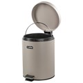 Ведро мусорное с педалью 5 литров "Classic", СЕРОЕ МАТОВОЕ, металлическое, со съемным внутренним ведром, LAIMA, 602489, 602849 602849