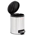 Ведро мусорное с педалью 5 литров "Modern", МАТОВОЕ, нержавеющая сталь, со съемным внутренним ведром, LAIMA, 606301 606301