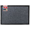Коврик входной ворсовый влаго-грязезащитный 40х60 см, толщина 7 мм, ребристый, серый, LAIMA, 602861 602861