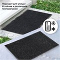 Коврик входной ворсовый влаго-грязезащитный 60х90 см, толщина 7 мм, ребристый, черный, LAIMA, 602869 602869