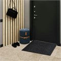 Коврик входной ворсовый влаго-грязезащитный 60х90 см, толщина 7 мм, ребристый, черный, LAIMA, 602869 602869