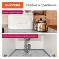 Самоклеящаяся пленка, алюминиевая фольга защитная для кухни/дома, 0,6х3 м, серебро, цветы, DASWERK, 607849 607849