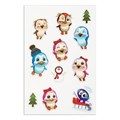 Наклейки гелевые "Пингвинята", многоразовые, с тиснением фольгой, 10х15 см, ЮНЛАНДИЯ, 661819 661819