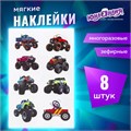 Наклейки зефирные "Машины", многоразовые, 10х15 см, ЮНЛАНДИЯ, 661784 661784