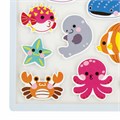 Наклейки обучающие тематические из EVA "Морские обитатели", 20х40 см, многоразовые, ЮНЛАНДИЯ, 663771 663771