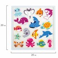 Наклейки обучающие тематические из EVA "Морские обитатели", 20х40 см, многоразовые, ЮНЛАНДИЯ, 663771 663771