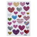 Наклейки объемные "Сердца", многоразовые, 10х15 см, ЮНЛАНДИЯ, 661832 661832
