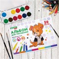 Альбом для рисования А4 20 л., скоба, обложка картон, BRAUBERG KIDS, 203х288 мм, "Зверушки", 106691 106691