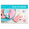 Альбом для рисования А4 24 л., скоба, обложка картон, BRAUBERG, 202х285 мм, "Вкусняшки" (2 вида), 105608 105608
