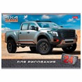 Альбом для рисования, А4, 24 листа, скоба, обложка картон, HATBER, 205х290 мм, "JEEPING", 004044, 24А4В 103018