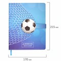 Дневник 1-4 класс 48 л., кожзам (твердая), застежка, ЮНЛАНДИЯ, "ФУТБОЛ", 105958 105958
