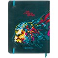 Дневник 1-11 класс 48 л., кожзам (твердая), печать, резинка, конверт, BRAUBERG, "Bright Lion", 106577 106577