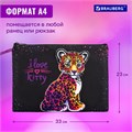 Папка для тетрадей BRAUBERG А4, 1 отделение, полиэстер, на молнии, с ручкой, "Leopard", 272170 272170