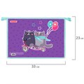 Папка для тетрадей ПИФАГОР А4, 1 отделение, картон/пластик, на молнии, "Bike cats", 272125 272125
