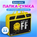 Папка на молнии с ручками BRAUBERG А4, 1 отделение, пластик, 80 мм, "OFF", 271465 271465