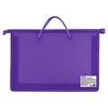 Папка на молнии с ручками ПИФАГОР, А4, 1 отделение, пластик, 55 мм, фиолетовая, 228237 228237