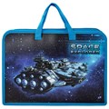 Папка на молнии с ручками ЮНЛАНДИЯ А4, 1 отделение, пластик, ширина 45 мм, "Space explorer", 270949 270949