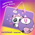 Папка на молнии с ручками ЮНЛАНДИЯ А4, 1 отделение, пластик, ширина 45 мм, "Sweet Panda", 271456 271456