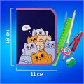 Пенал ПИФАГОР, 1 отделение, 1 откидная планка, полиэстер, 19х13 см, "Cats greetings", 272291 272291