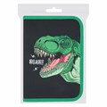 Пенал ПИФАГОР, 1 отделение, 2 откидные планки, полиэстер, 20х14 см, "Dino roar", 272290 272290