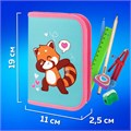 Пенал ПИФАГОР, 1 отделение, полиэстер, 19х13 см, "Red panda", 272283 272283