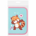 Пенал ПИФАГОР, 1 отделение, полиэстер, 19х13 см, "Red panda", 272283 272283