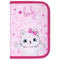 Пенал ПИФАГОР, 1 отделение, ткань, 19x13 см, "Cute Meow", 270358 270358