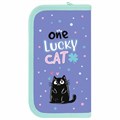 Пенал ПИФАГОР, 2 отделения, ламинированный картон, 19х11 см, "Funny cats", 273481 273481