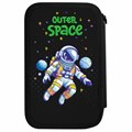 Пенал ПИФАГОР, 3 отделения, ламинированный картон, 19х11 см, "Outer space", 273488 273488