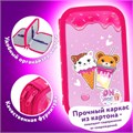 Пенал ЮНЛАНДИЯ, 2 отделения, картон с эффектом soft-touch, 19х11 см, "Candy friends", 272263 272263