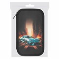 Пенал ЮНЛАНДИЯ, 3 отделения, картон с эффектом soft-touch, 19х11 см, "Fire car", 272267 272267