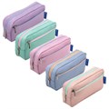 Пенал мягкий BRAUBERG, 2 отделения, ассорти 5 цветов, "Pastel", 21х9,5х5 см, дисплей, 271579 271579
