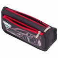Пенал мягкий ЮНЛАНДИЯ, 2 отделения, полиэстер, "Speed car", черный, 21х6х9 см, 270273 270273