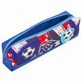 Пенал ЮНЛАНДИЯ, 1 отделение, полиэстер, "Football", синий, 19х4х6 см, 270270 270270