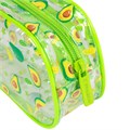 Пенал-косметичка BRAUBERG LUCENT на молнии, прозрачный, "Avocado", 21х5х9 см, 270054 270054