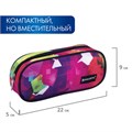 Пенал-косметичка BRAUBERG овальный, полиэстер, "Geometry", 22х9х5 см, 229272 229272