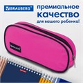 Пенал-косметичка BRAUBERG овальный, полиэстер, "Pink", 22х9х5 см, 229270 229270