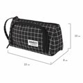 Пенал-косметичка BRAUBERG с ручкой, 1 откидная планка, полиэстер, 22x10х8 см, "Checkered black", 271559 271559