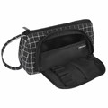 Пенал-косметичка BRAUBERG с ручкой, 1 откидная планка, полиэстер, 22x10х8 см, "Checkered black", 271559 271559