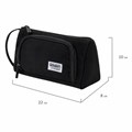 Пенал-косметичка BRAUBERG с ручкой, 1 откидная планка, полиэстер, 22x10х8 см, Black, 272339 272339