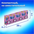 Пенал-косметичка ПИФАГОР, мягкий, "UNICORN", прямоугольный, 20х7х4 см, 229265 229265